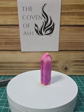 Pink Moonstone Tower - High UV Reactivity